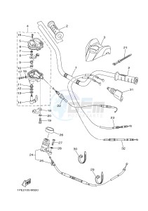 YFM700R YFM70RSXJ RAPTOR 700R (2LSH) drawing STEERING HANDLE & CABLE