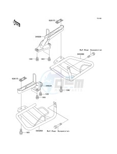 KLF 250 A [BAYOU 250] (A6F-A9F) A8F drawing FOOTRESTS