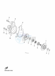 WR250F (BAKJ) drawing WATER PUMP