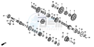 TRX200 FOURTRAX 200 drawing TRANSMISSION