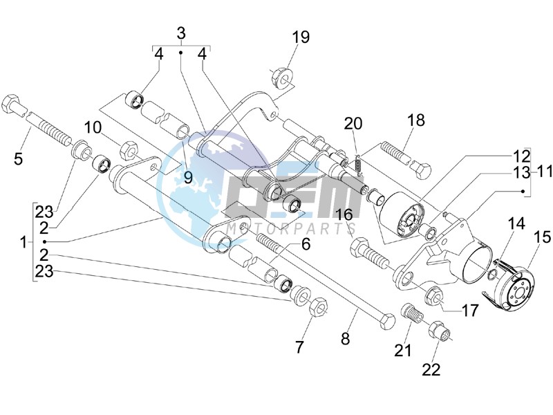 Swinging arm