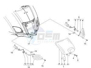 GTS 250 UK drawing Tail light - Turn signal lamps