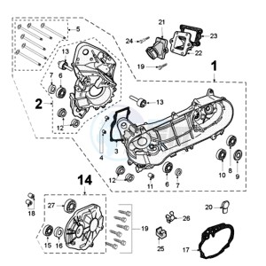 JETFORCE 50 R ICE BLADE U drawing CRANKCASE