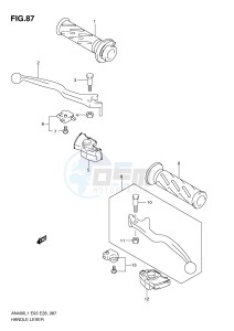 AN400 (E3-E28) Burgman drawing HANDLE LEVER (AN400L1 E3)