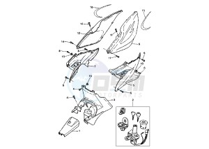 YQ AEROX R 50 drawing REAR  BODY