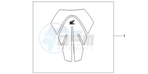 CB600FA9 France - (F / ABS CMF 25K) drawing TANK PAD/FUEL LID