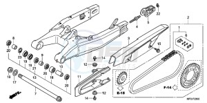 CB600FAC drawing SWINGARM