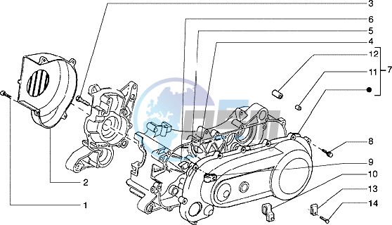 Clutch cover-scrool cover