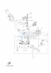 YFM700R (BCX8) drawing HANDLE SWITCH & LEVER