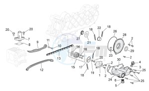 Scarabeo 100 4T e3 drawing Oil pump