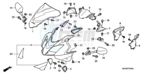 VFR8009 Australia - (U / MME) drawing UPPER COWL