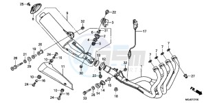 CBF1000FC CBF1000F E drawing EXHAUST MUFFLER