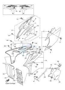 WR450F (1DXK) drawing SIDE COVER