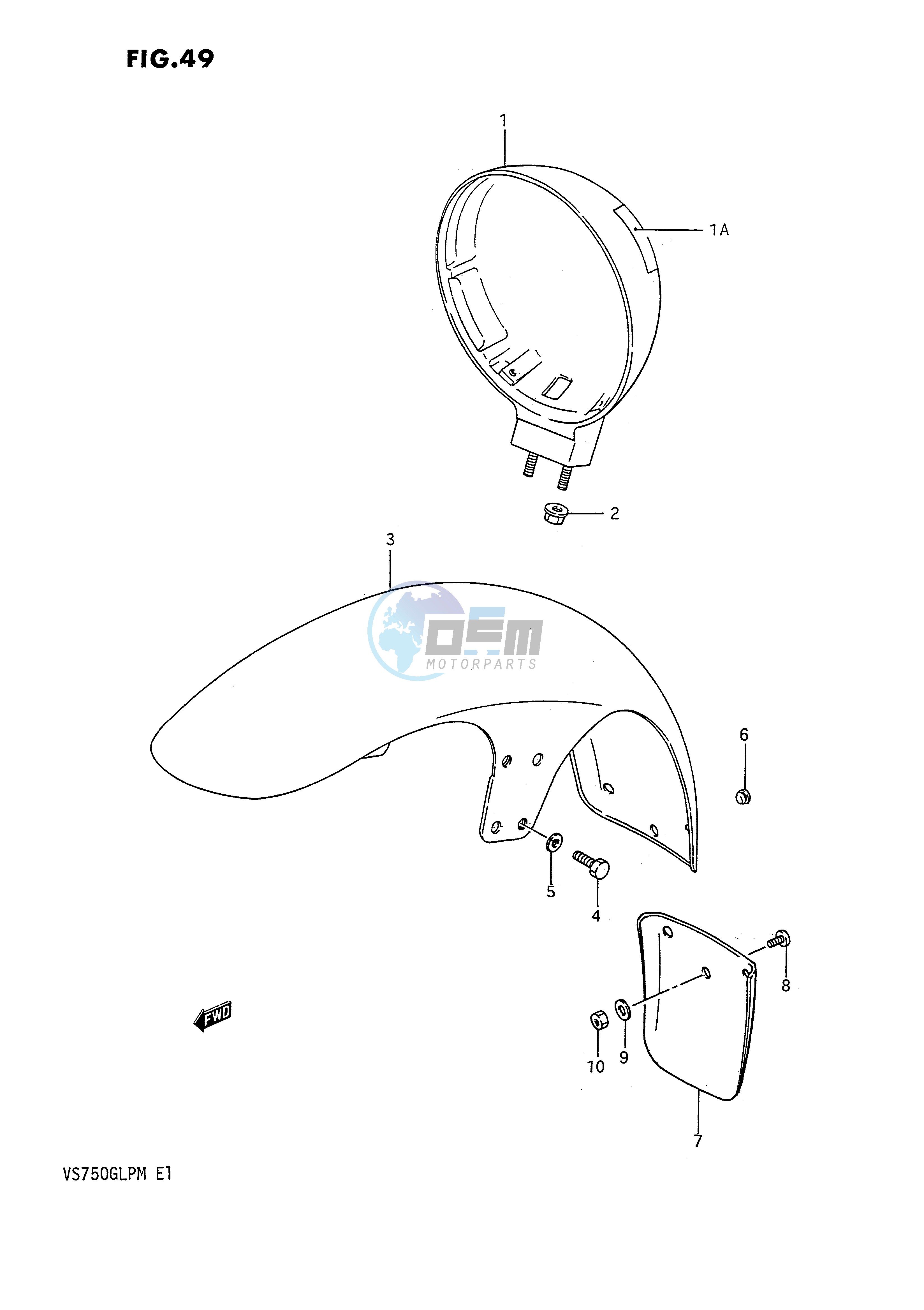 HEADLAMP HOUSING - FRONT FENDER