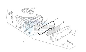 Scarabeo 50 2t e2 (eng. piaggio) drawing Air box