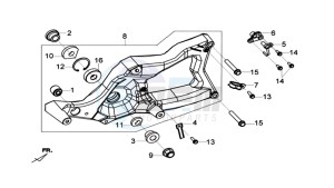 MAXSYM 600I ABS drawing REAR FORK - REAR SUSPENSION