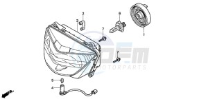 CB600F2 HORNET S drawing HEADLIGHT (2)