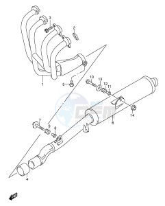 GSX750F (E2) drawing MUFFLER