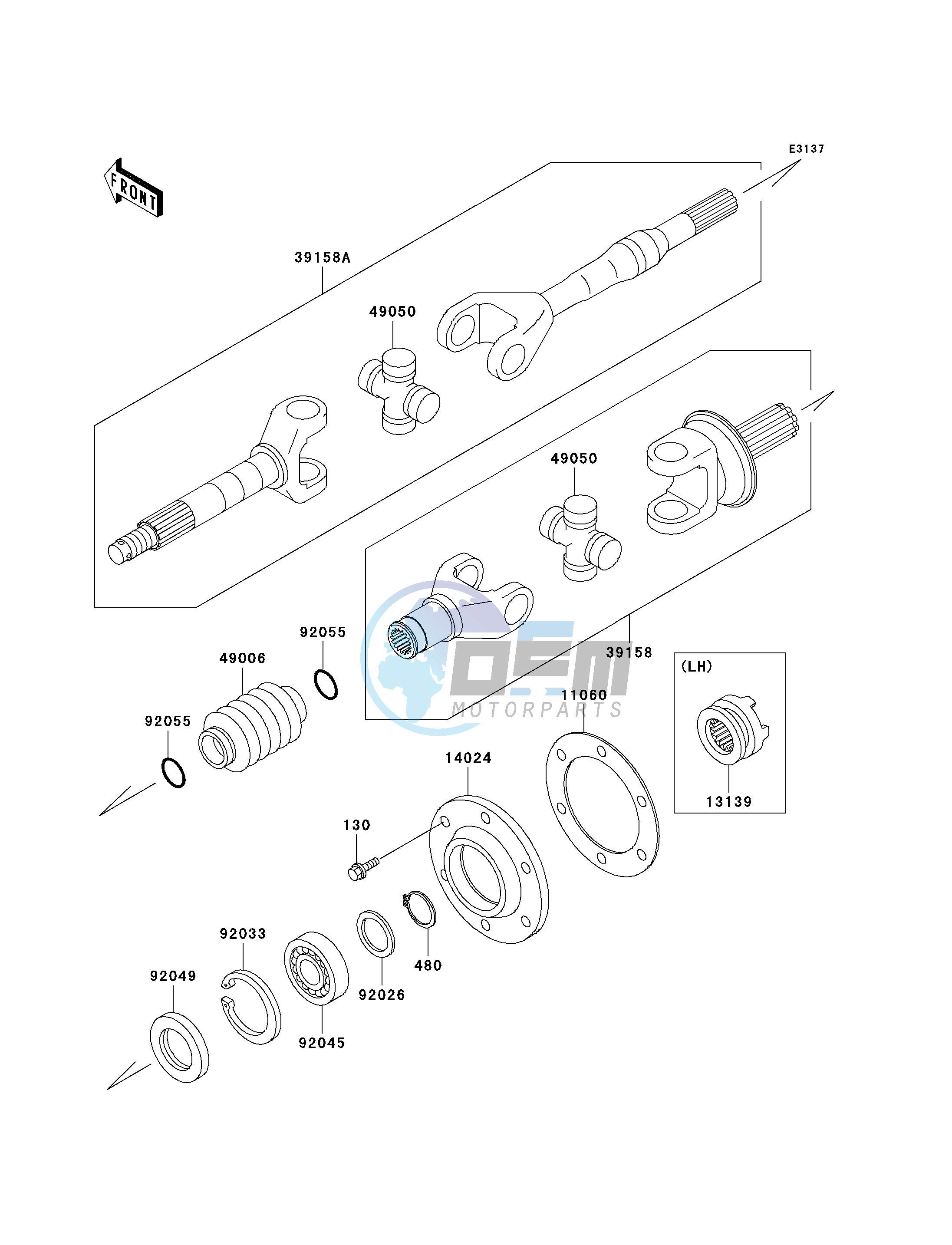 DRIVE SHAFT-REAR