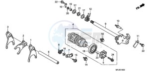 CBR600RR9 Europe Direct - (ED / MK) drawing GEARSHIFT DRUM