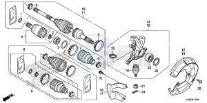 TRX500FM5F TRX500FM Europe Direct - (ED) drawing FRONT KNUCKLE/FRONT DRIVE SHAFT