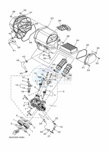 YZF320-A YZF-R3 (B2X2) drawing INTAKE