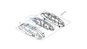 MAXSYM 400 EFI drawing DASHBOARD / SPEEDOMETER CABLE / WIRING HARNASS