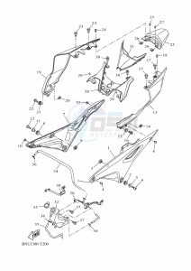 YZF125-A YZF-R125 (BNU1) drawing SIDE COVER