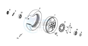 HD2 200EFI drawing FRONT WHEEL