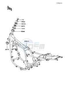 KZ 1100 B [GPZ) (B1-B2) [GPZ) drawing FRAME