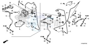 SH300AE SH300AE UK - (E) drawing REAR BRAKE HOSE/BRAKE PIPE