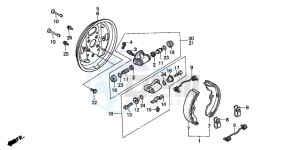 TRX200 FOURTRAX 200 drawing FRONT BRAKE PANEL