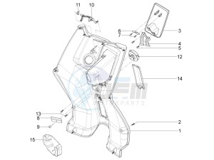 Typhoon 50 4T 4V E2 (NAFTA) USA drawing Front glove-box - Knee-guard panel