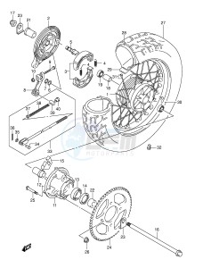 VL250 (E19) drawing REAR WHEEL