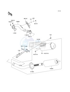 KX 250 T [KX250F] (7F) T7F drawing MUFFLER-- S- -