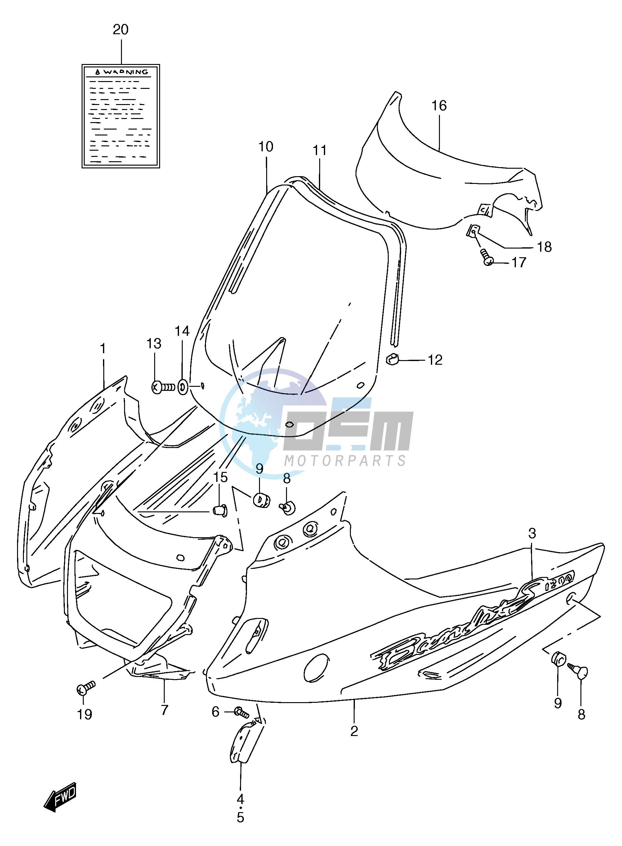 COWLING BODY (GSF1200SW SAW)