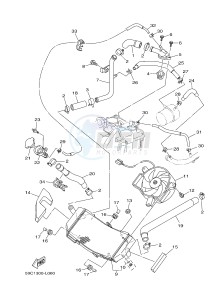 XP500 T-MAX 530 (59CF) drawing RADIATOR & HOSE