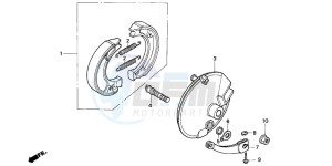 CRF100F drawing FRONT BRAKE PANEL