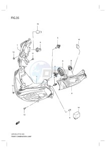 UH125ZE BURGMAN EU drawing FRONT COMBINATION LAMP