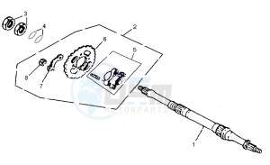 Quasar 180 drawing Rear axle