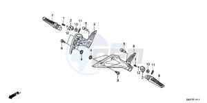 NSC50T2E NSC50T2E UK - (E) drawing PILLION STEP (NSC502WH/T2)