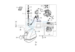 LUDIX 10 TREND – SNAKE - 50 cc drawing CARBURETOR