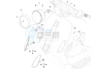 Primavera 50 4T-2V 25 kmh (EMEA) drawing Front headlamps - Turn signal lamps