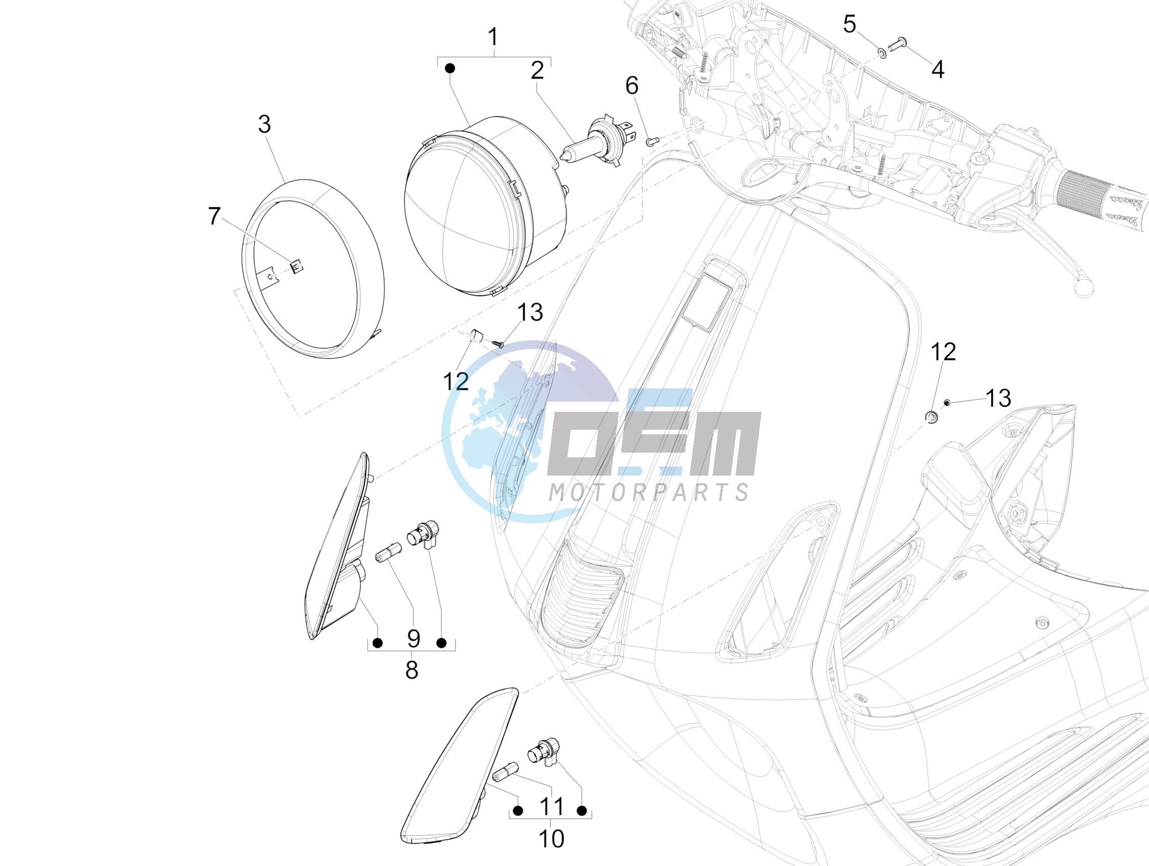 Front headlamps - Turn signal lamps