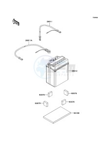 KVF360 4x4 KVF360A6F EU GB drawing Optional Parts(Battery)