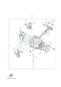 YFM700FWA YFM700DE GRIZZLY 700 (2ES2 2ES3) drawing THROTTLE BODY ASSY 1