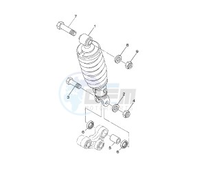 YBR 250 drawing REAR SUSPENSION