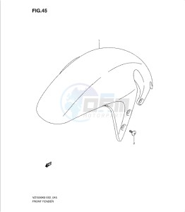 VZ1500K9 drawing FRONT FENDER