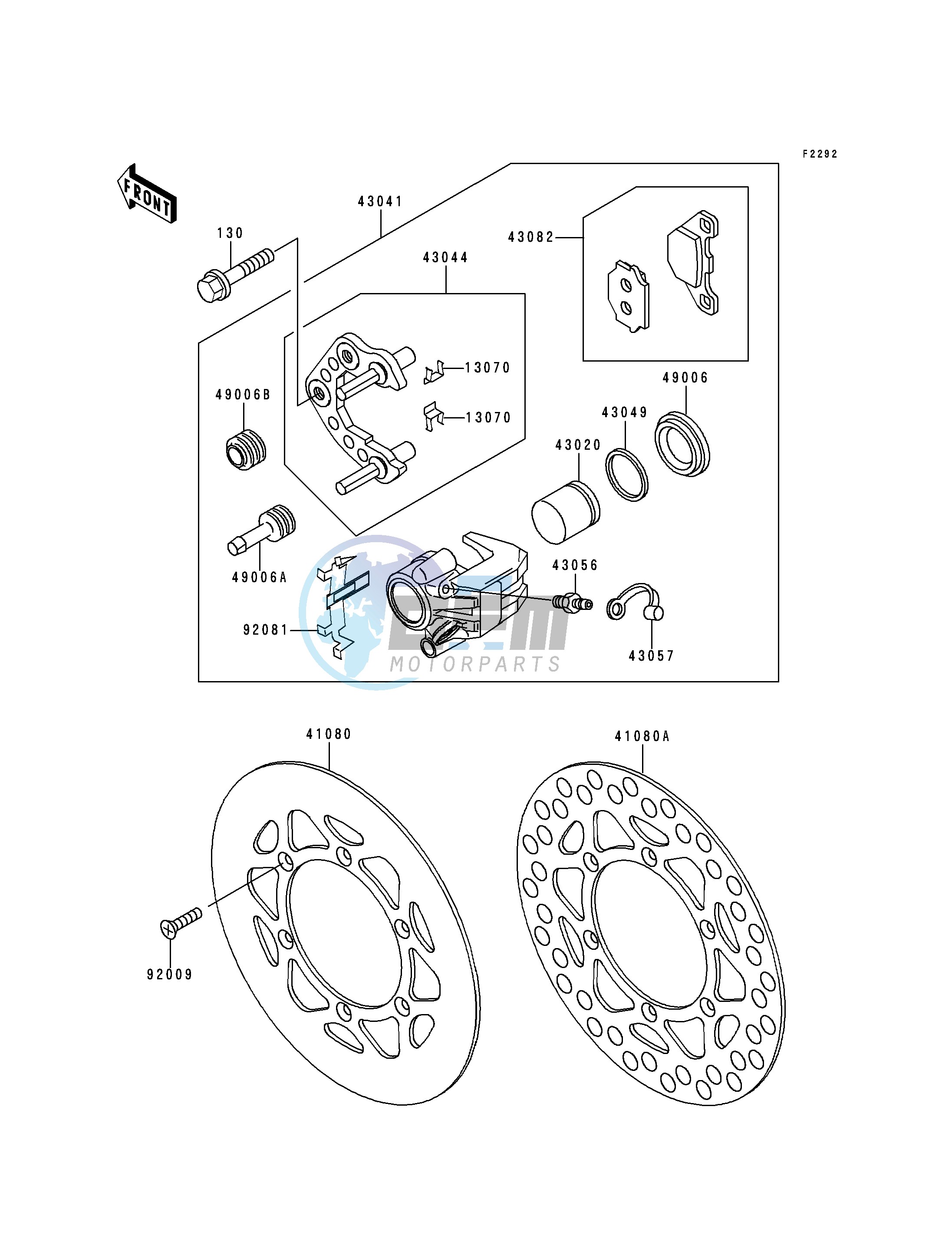 FRONT BRAKE-- KX80-R6- -