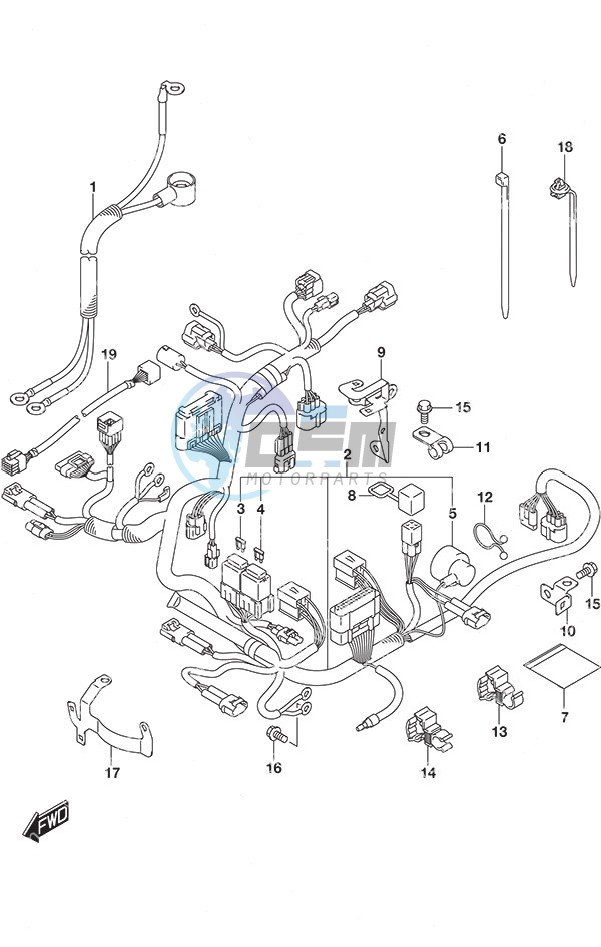 Harness Remote Control w/Power Tilt